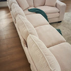 White 118.1  Luxurious U-Shaped 6-Seater Sofa