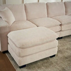 White 118.1  Luxurious U-Shaped 6-Seater Sofa