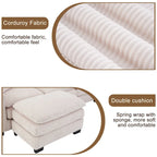 White 118.1  Luxurious U-Shaped 6-Seater Sofa