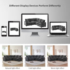 Black 84  Modular Chenille 5-Seat Corner Sectional Sofa Set with 2 Pillows, Ideal for Living Room or Apartment Use