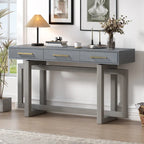 57  Modern Console Table with Three Drawers and Unique Leg Design for Entryway, Hallway, Living Room