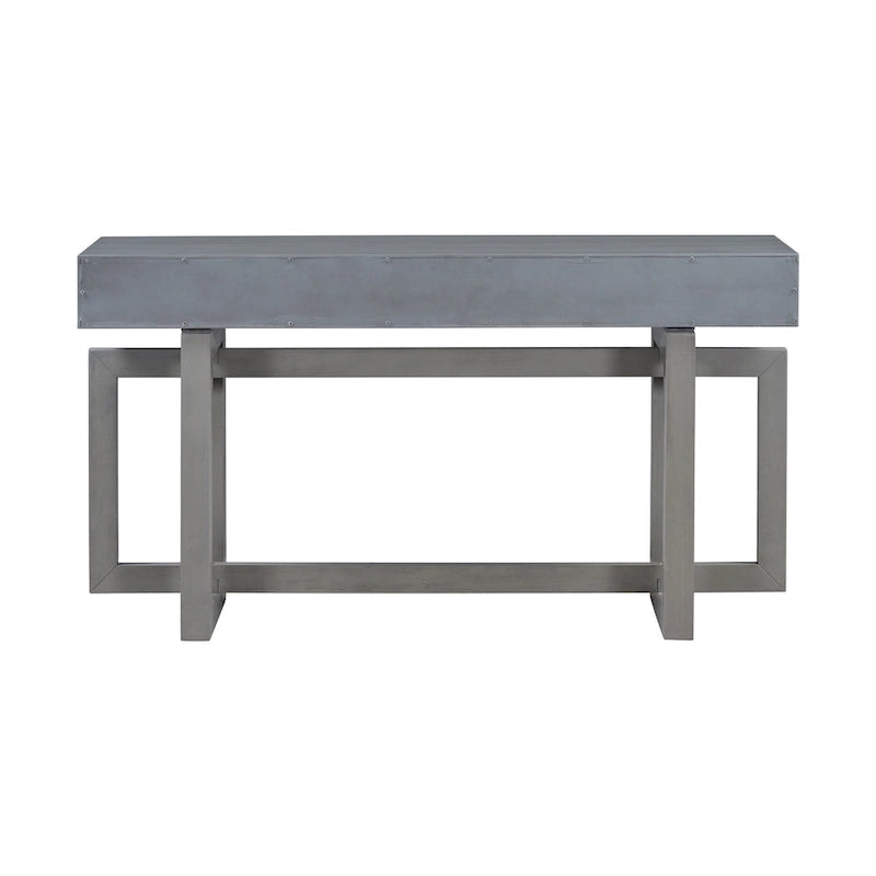 57  Modern Console Table with Three Drawers and Unique Leg Design for Entryway, Hallway, Living Room
