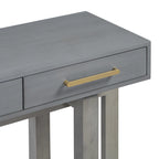 57  Modern Console Table with Three Drawers and Unique Leg Design for Entryway, Hallway, Living Room