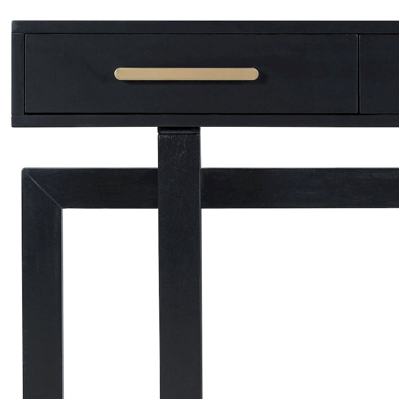 57  Modern Console Table with Three Drawers and Unique Leg Design for Entryway, Hallway, Living Room
