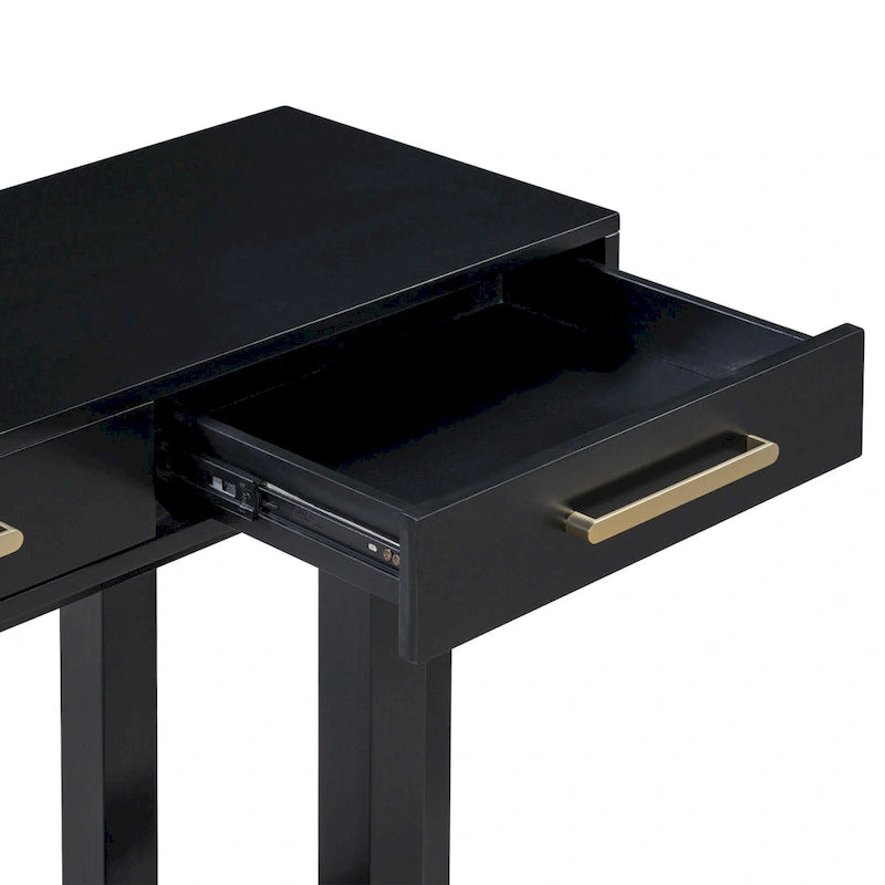 57  Modern Console Table with Three Drawers and Unique Leg Design for Entryway, Hallway, Living Room