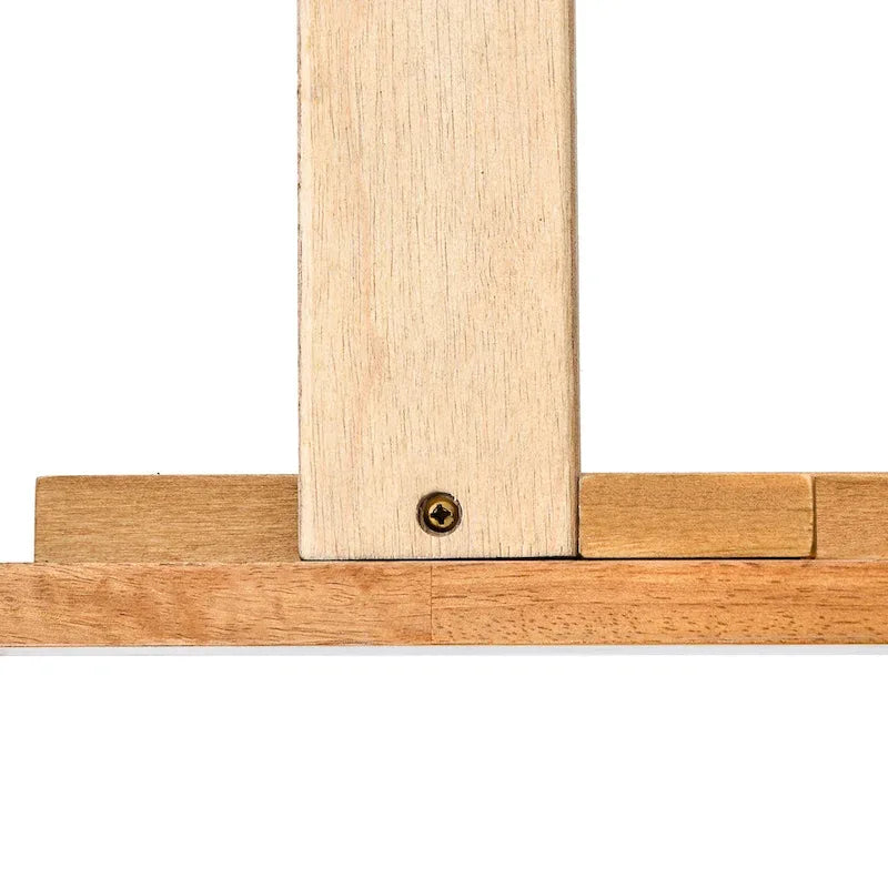 Oak Elegant Queen Wooden Platform Bed with Headboard