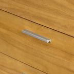 5-Drawer Solid Wood Vertical Chest with Metal Handle for Bedroom, Living Room