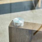 47.2  Modern Rectangular Coffee Table with Tempered Glass Tabletop and MDF Legs