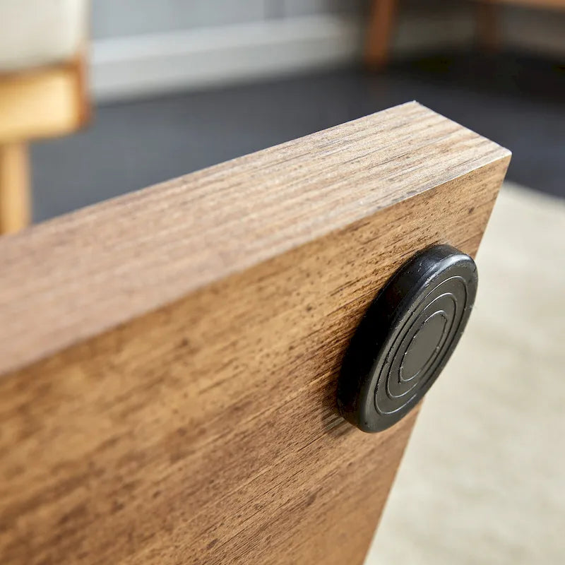 47.2  Modern Rectangular Coffee Table with Tempered Glass Tabletop and MDF Legs