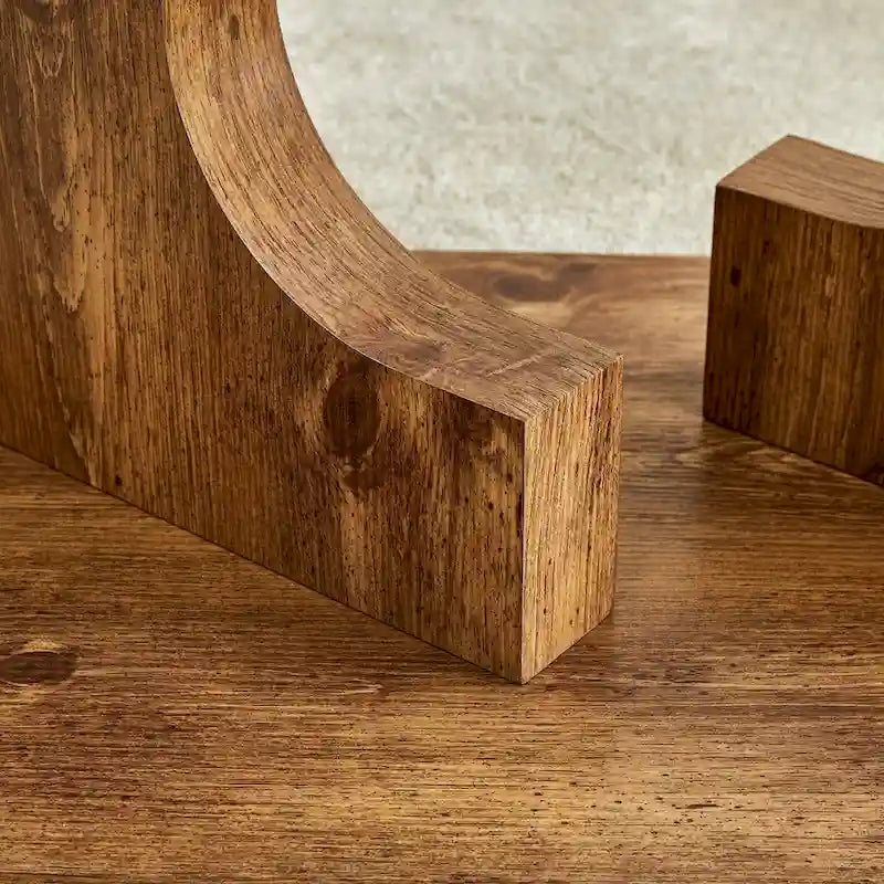 47.2  Modern Rectangular Coffee Table with Tempered Glass Tabletop and MDF Legs