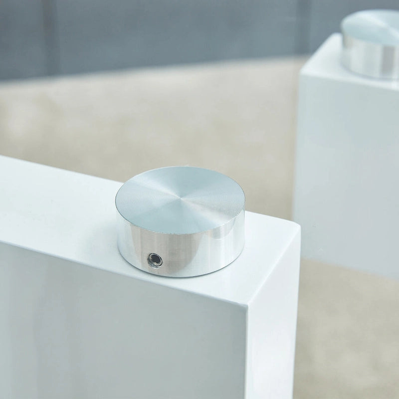 47.2  Modern Rectangular Coffee Table with Tempered Glass Tabletop and MDF Legs