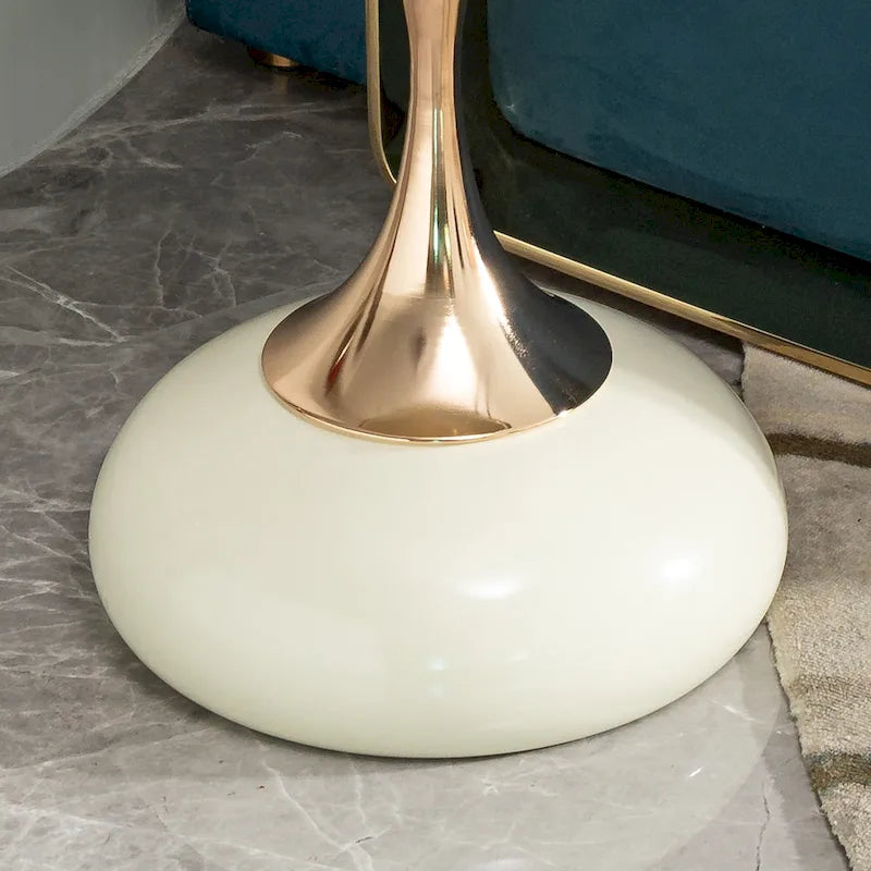 14.96  Gold Finish Carbon Steel Side Table, Modern Design