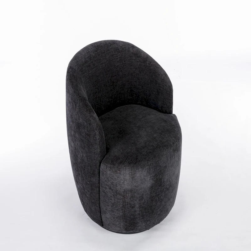 Chenille Fabric Swivel Accent Armchair