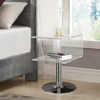 Modern Acrylic Clear Side Table C-shaped End Table - 23.6 H x 15.8 W x 15.8 L