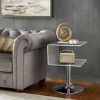 Modern Acrylic Clear Side Table C-shaped End Table - 23.6 H x 15.8 W x 15.8 L