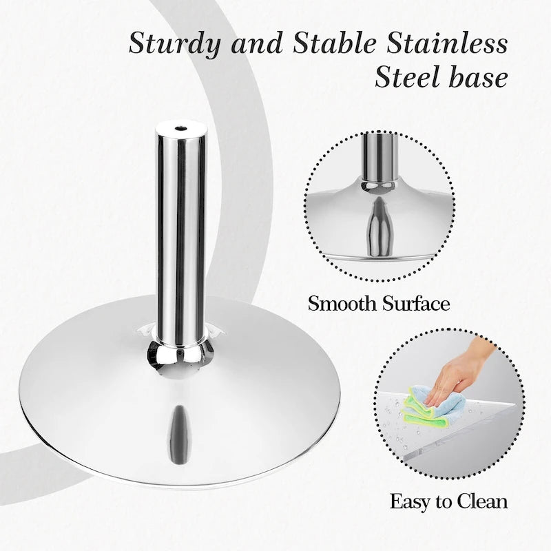 Modern Acrylic Clear Side Table C-shaped End Table - 23.6 H x 15.8 W x 15.8 L