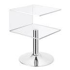 Modern Acrylic Clear Side Table C-shaped End Table - 23.6 H x 15.8 W x 15.8 L