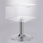 Modern Acrylic Clear Side Table C-shaped End Table - 23.6 H x 15.8 W x 15.8 L