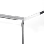 Modern Acrylic Clear Side Table C-shaped End Table - 23.6 H x 15.8 W x 15.8 L