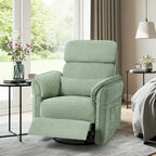 EROMMY Power Swivel Rocker Recliner Chair with Adjustable Headrest and Armrests, USB & Type-C Charging, Nursery Glider Recliner