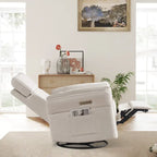 EROMMY Power Swivel Rocker Recliner Chair with Adjustable Headrest and Armrests, USB & Type-C Charging, Nursery Glider Recliner