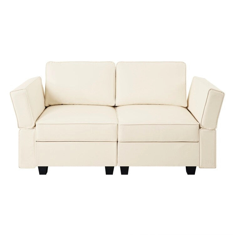 Modular Convertible Sectional Sofa Bed Sleeper Loveseat Couch