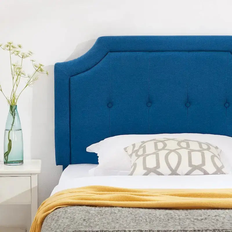 VECELO Upholstered Platform Bed Frame with Adjustable Headboard