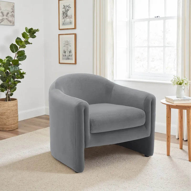Modern Barrel Upholstered Accent Chair