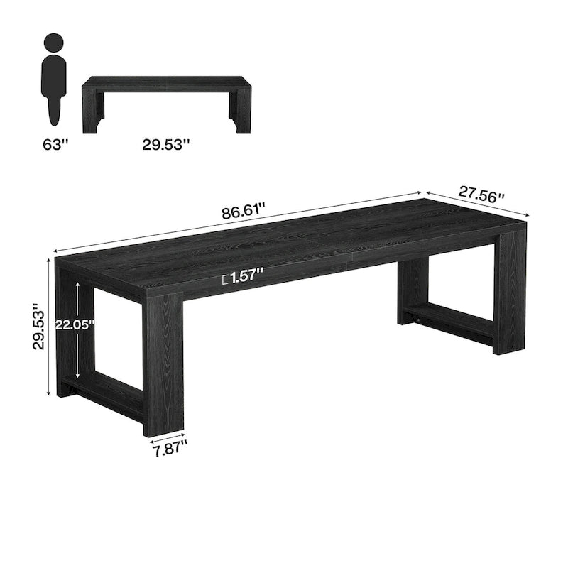 2 Person Desk, 86  Extra Long Desk, Double Computer Desk Workstation