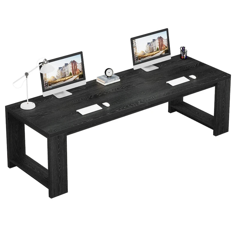 2 Person Desk, 86  Extra Long Desk, Double Computer Desk Workstation