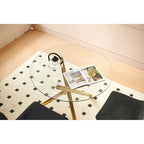 1+4, 5pieces dining set, Table metal leg Mid-century Dining Table for 4-6 people With Glass Table Top, Pedestal Dining Table