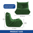 Moasis Bean Bag Chairs Single Sofa with Memory Foam,Lazy Floor Sofa for Adults & Kids