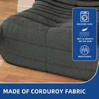 Moasis Bean Bag Chairs Single Sofa with Memory Foam,Lazy Floor Sofa for Adults & Kids