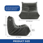 Moasis Bean Bag Chairs Single Sofa with Memory Foam,Lazy Floor Sofa for Adults & Kids