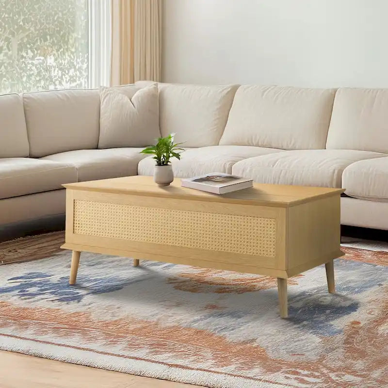 Chelsea Square Teagan Rattan Lift-Top Coffee Table with Storage - 42  x 17