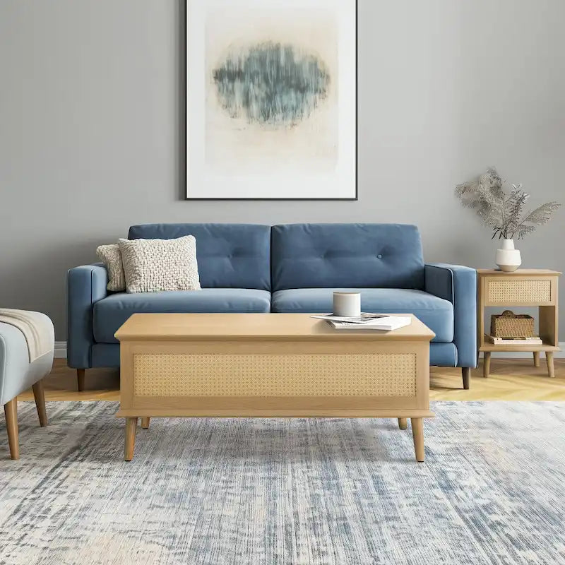 Chelsea Square Teagan Rattan Lift-Top Coffee Table with Storage - 42  x 17