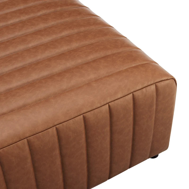 Harland Faux Leather Square Coffee Table/Ottoman