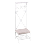 Inverhuron White Metal Hall Tree Coat Rack