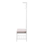 Inverhuron White Metal Hall Tree Coat Rack
