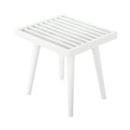 Plank and Beam Mid Century Modern Wood Square Bench