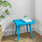 Plank and Beam Mid Century Modern Wood Square Bench