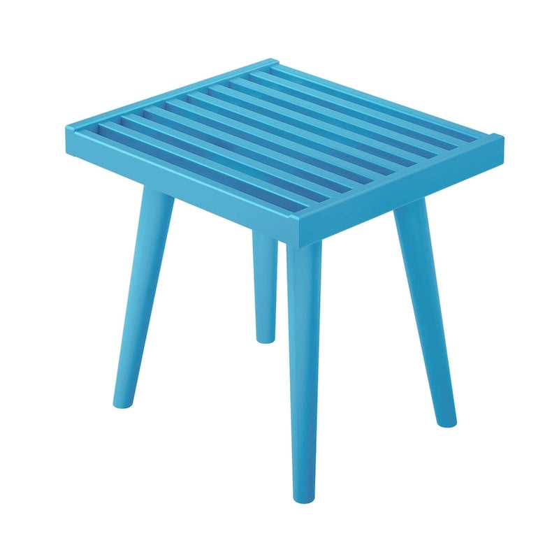 Plank and Beam Mid Century Modern Wood Square Bench