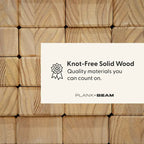 Plank and Beam Mid Century Modern Wood Square Bench