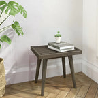 Plank and Beam Mid Century Modern Wood Square Bench