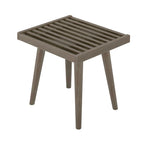 Plank and Beam Mid Century Modern Wood Square Bench