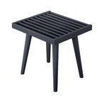 Plank and Beam Mid Century Modern Wood Square Bench