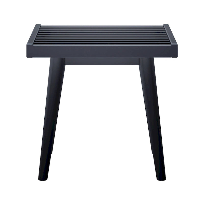 Plank and Beam Mid Century Modern Wood Square Bench