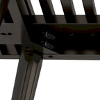 Plank and Beam Mid Century Modern Wood Square Bench