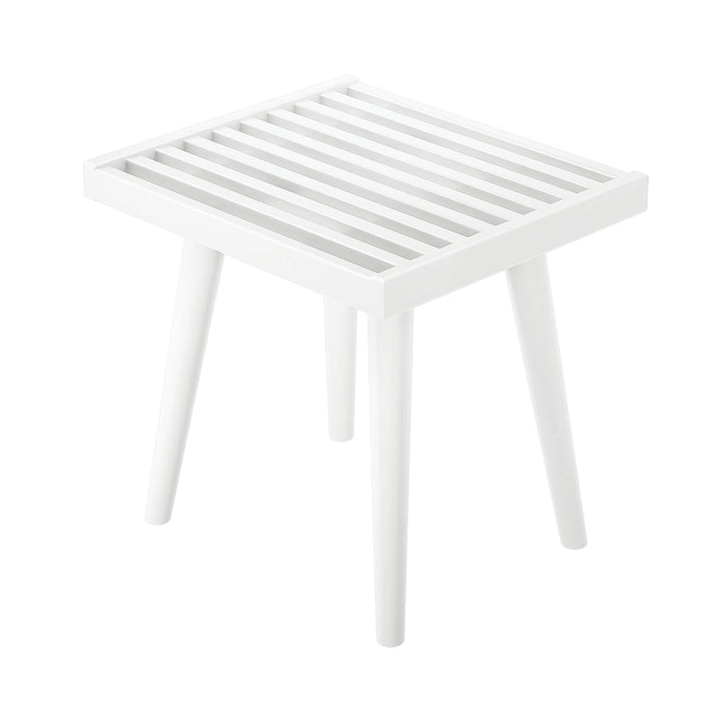 Plank and Beam Mid Century Modern Wood Square Bench