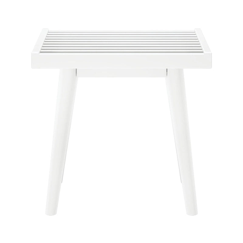 Plank and Beam Mid Century Modern Wood Square Bench